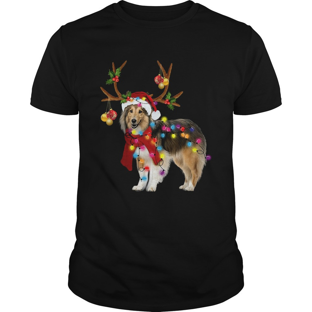 Sheltie Gorgeous Reindeer Light Christmas Shirt